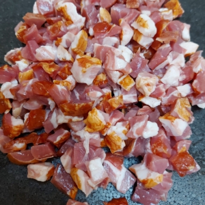 Magere spekblokjes, varken, ca. 250 gram